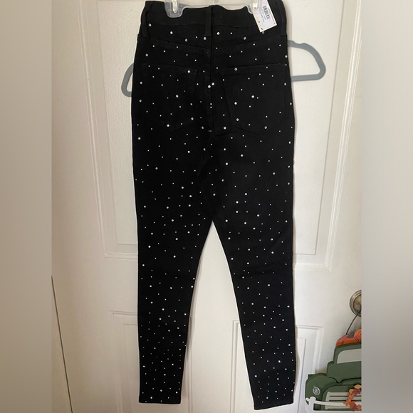 Black All Over Rhinestone Jeans - Picture 4 of 4